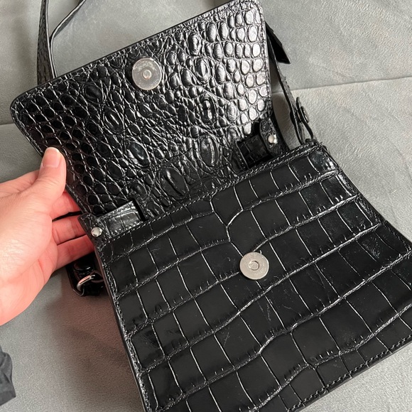 Mini Eloise Croc Embossed Leather Purse - Picture 2 of 7